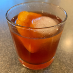 Port Negroni served in a cocktail glass with ice